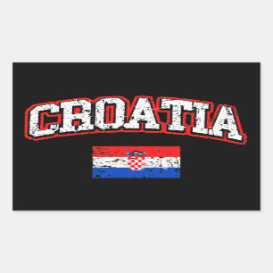 Croatia Flag Rectangular Sticker