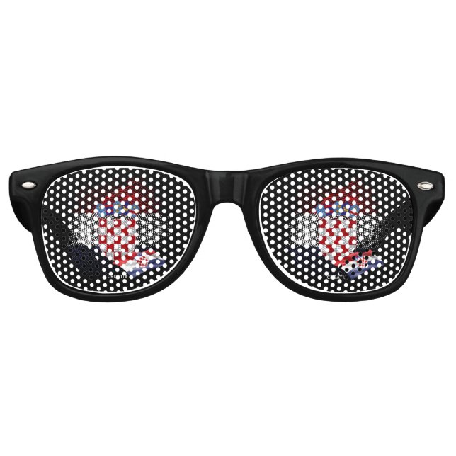 Croatia flag retro sunglasses (Front)