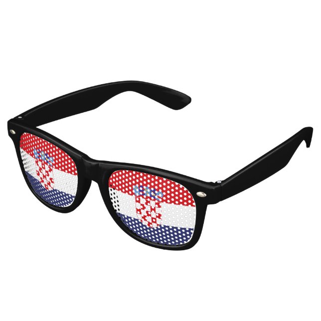 Croatia flag retro sunglasses (Angled)
