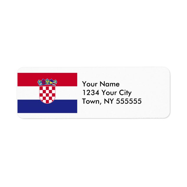 Croatia Flag Return Address Label (Front)