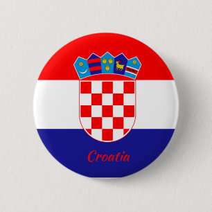 Croatia Flag Round Button