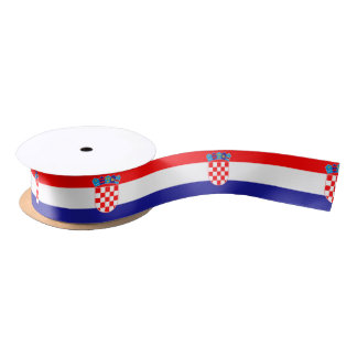 Croatia flag satin ribbon