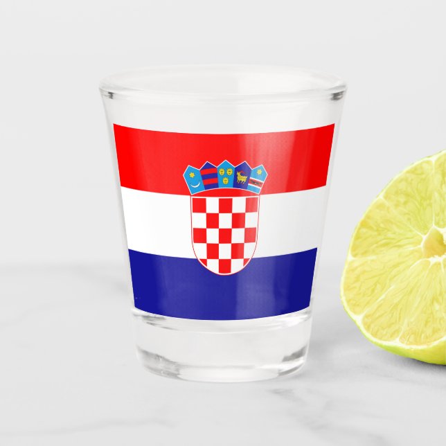 Croatia Flag Shot Glass (Front)