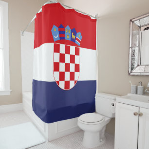 Croatia flag shower curtain
