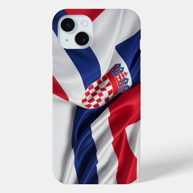 Croatia flag silk texture Case-Mate iPhone case (Back)