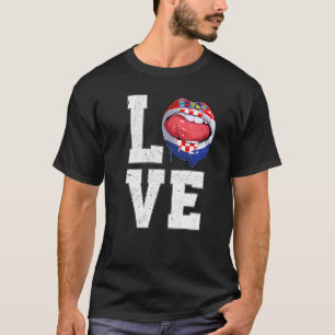 Croatia Flag Soccer Fan Love Croatian T-Shirt