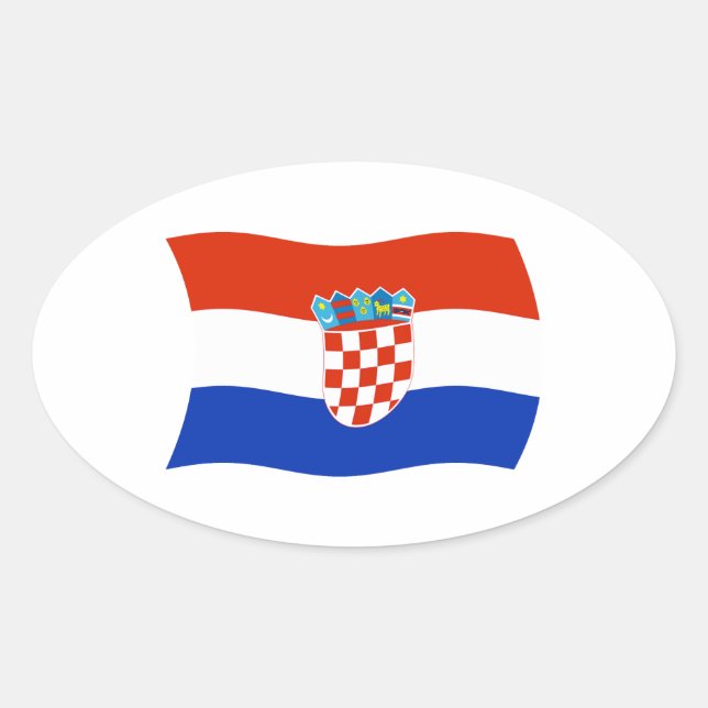 Croatia Flag Sticker (Front)