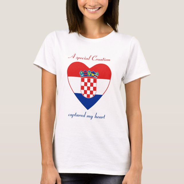 Croatia Flag Sweetheart T-Shirt (Front)