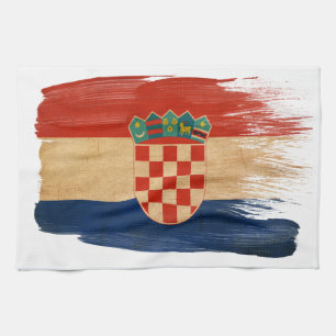 Croatia Flag Tea Towel
