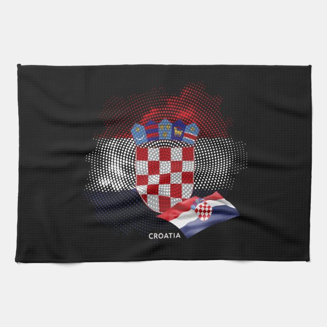 Croatia flag tea towel (Horizontal)