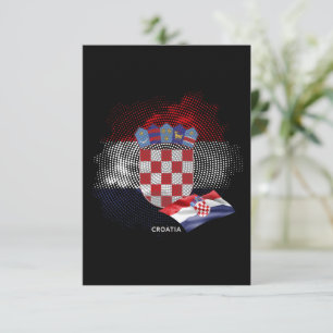 Croatia flag thank you card