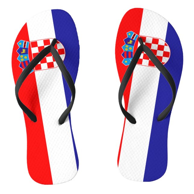 Croatia Flag Thongs (Footbed)