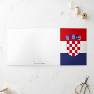 Croatia flag Tri-Fold card