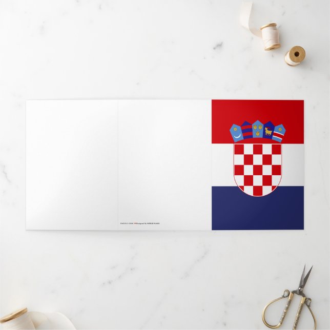 Croatia flag Tri-Fold card (Outside)