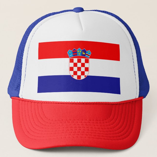 Croatia Flag Trucker Hat (Front)