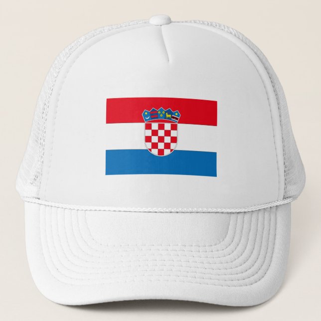 Croatia Flag Trucker Hat (Front)