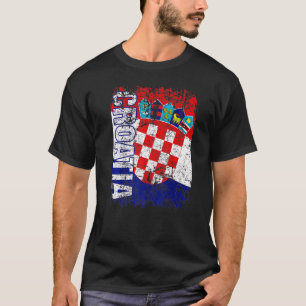 Croatia Flag Vintage Distressed Croatia T-Shirt