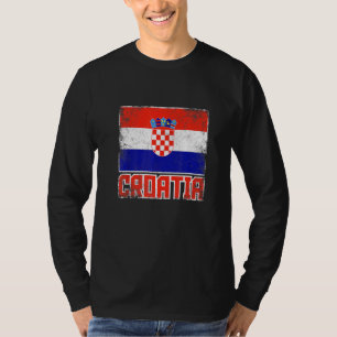 Croatia Flag Vintage Retro Country Croatian Pride T-Shirt