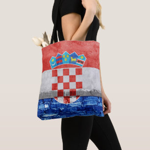 Croatia flag wall tote bag
