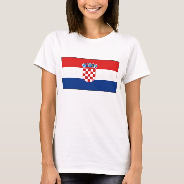 Croatia Flag x Map T-Shirt (Front)