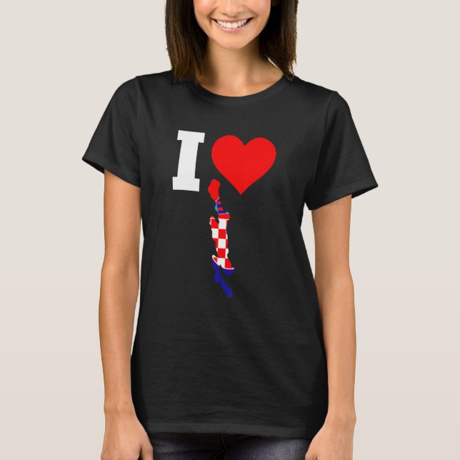 Croatia flags for Cres   I Love Cres T-Shirt (Front)