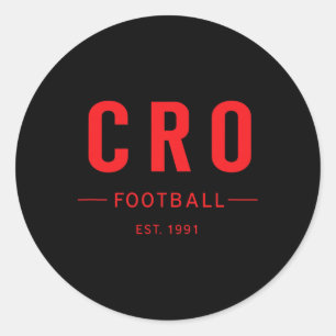Croatia Football Est. 1991 Heritage Soccer Fan Tee Classic Round Sticker