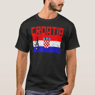 Croatia Football Soccer Fan Jersey Flag Zagreb Cro T-Shirt