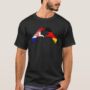 Croatia Germany Flag  Croatian German Heart 1 T-Shirt