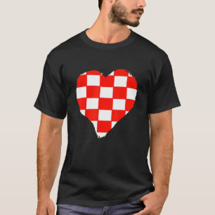 Croatia Heart Love Croatian Pride Croatian Flag Hr T-Shirt