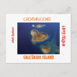 Croatia - Heart shaped island Galešnjak Postcard