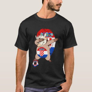 Croatia Hrvatska Soccer Team Croatia Flag Dabbing T-Shirt