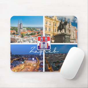 Croatia   Hrvatska   Zagreb   Capital of Croatia Mouse Pad