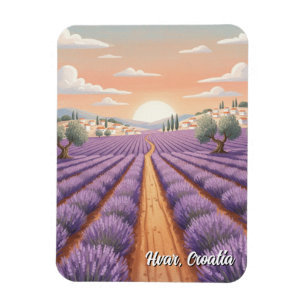 Croatia Hvar Lavendar Fields Magnet
