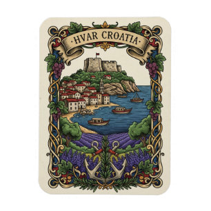 Croatia Hvar Lavendar Fields Magnet
