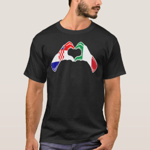 Croatia Italy Flag - Croatian Italian Heart_1 T-Shirt