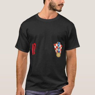 Croatia Jersey Number ten Croatian Futebol Soccer  T-Shirt