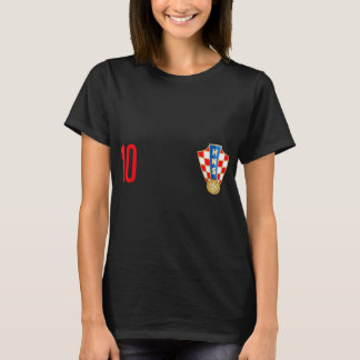 Croatia Jersey Number ten Croatian Futebol Soccer  T-Shirt