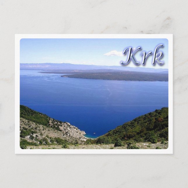 Croatia - Krk from Cres - Veglia - Postcard (Front)