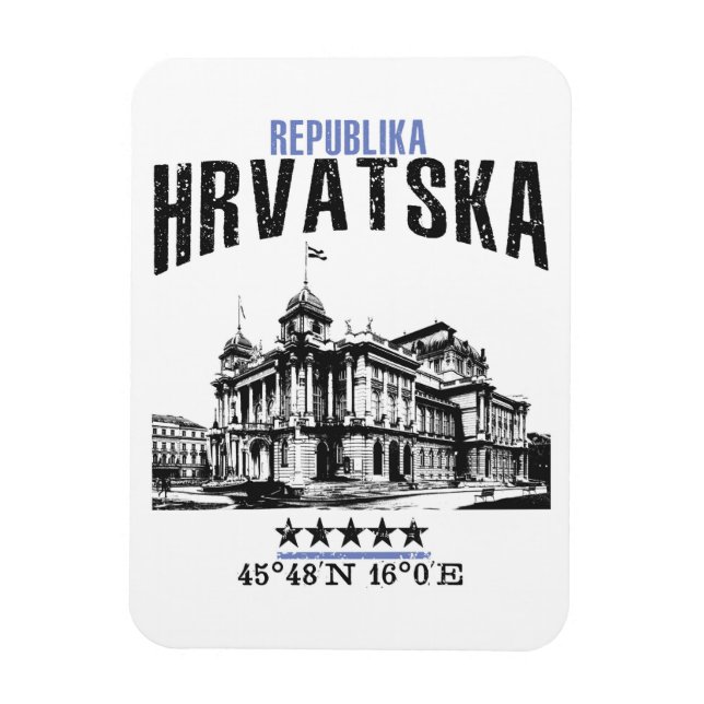 Croatia Magnet (Vertical)