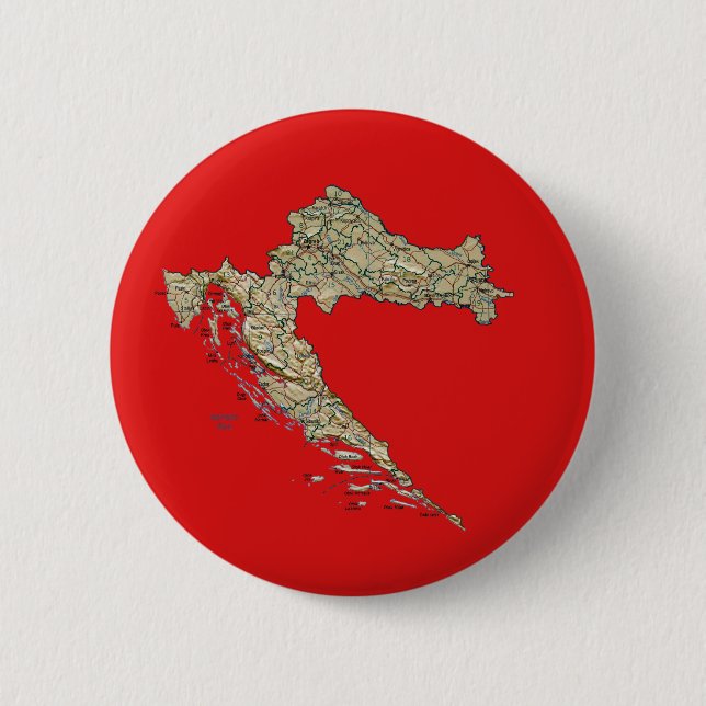 Croatia Map Button (Front)
