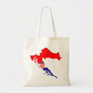 Croatia Map Country Borders Flag States Countries. Tote Bag