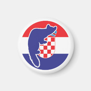 Croatia Marten Croatian National Animal Flag Magnet