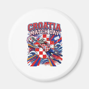 Croatia Match Day Skeleton Striker Nations High En Magnet