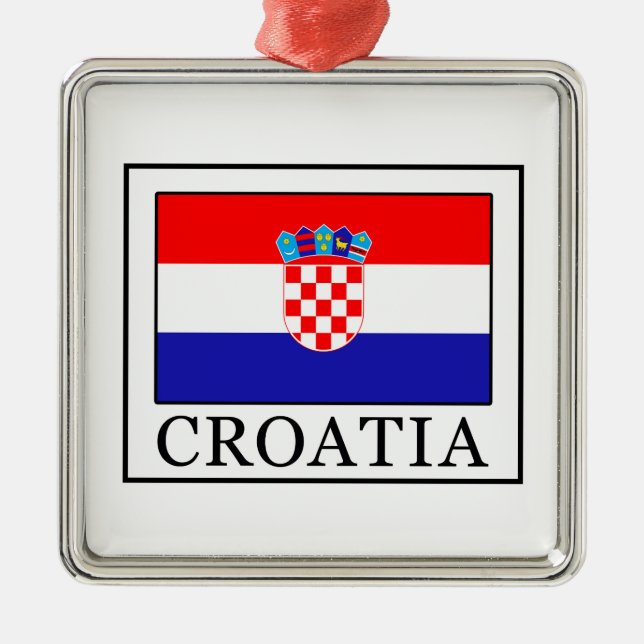 Croatia Metal Ornament (Front)