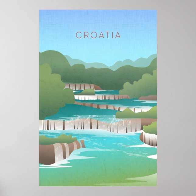 Croatia Minimal Travel Poster (Front)