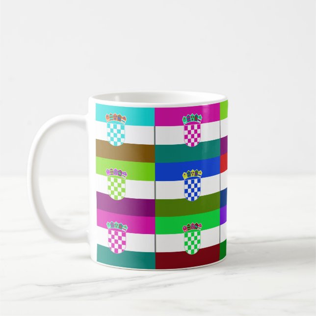 Croatia Multihue Flags Mug (Left)