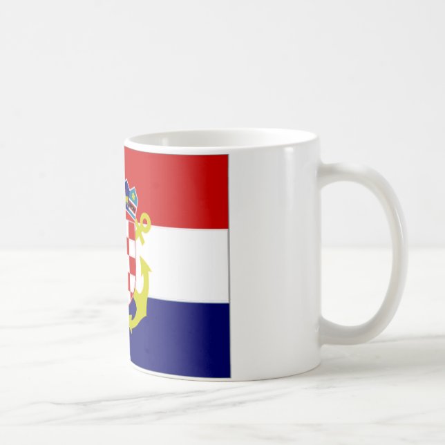 Croatia Naval Ensign Flag Coffee Mug (Right)