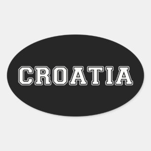 Croatia Oval Sticker