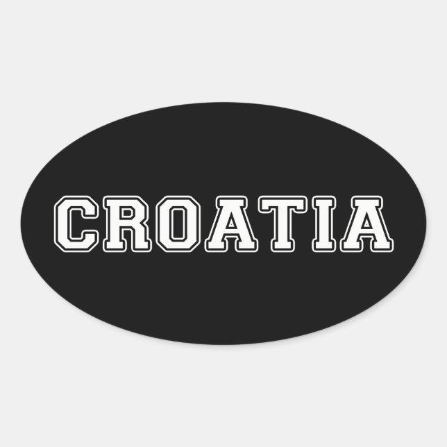 Croatia Oval Sticker (Front)