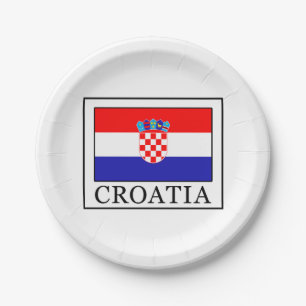 Croatia Paper Plate